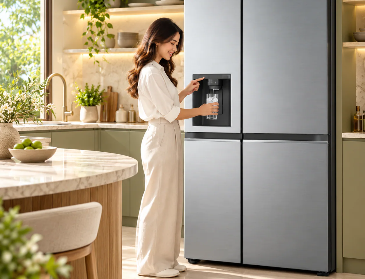 ตู้เย็น Side-by-Side 22.4 คิว GC-L257SFZW Smart Inverter พร้อม Wi-Fi GC-L257SFZW