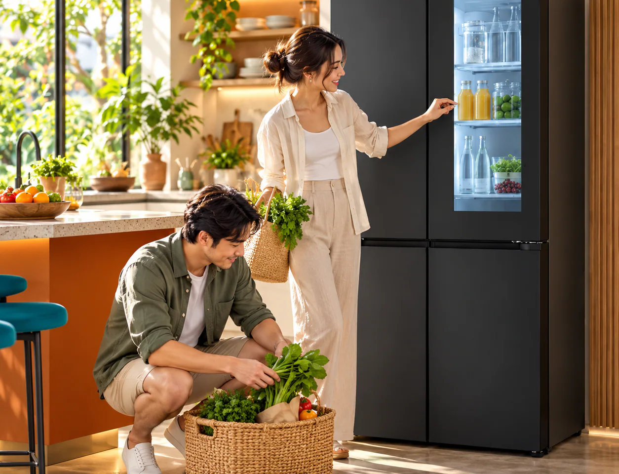 ตู้เย็น Instaview Multi-Door 18.7 คิว GC-V22FFQMB Smart Inverter GC-V22FFQMB